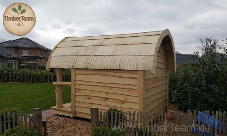Einzigartiges Hobbit Gartenhaus kaufen | TimberTeam Holzbauten