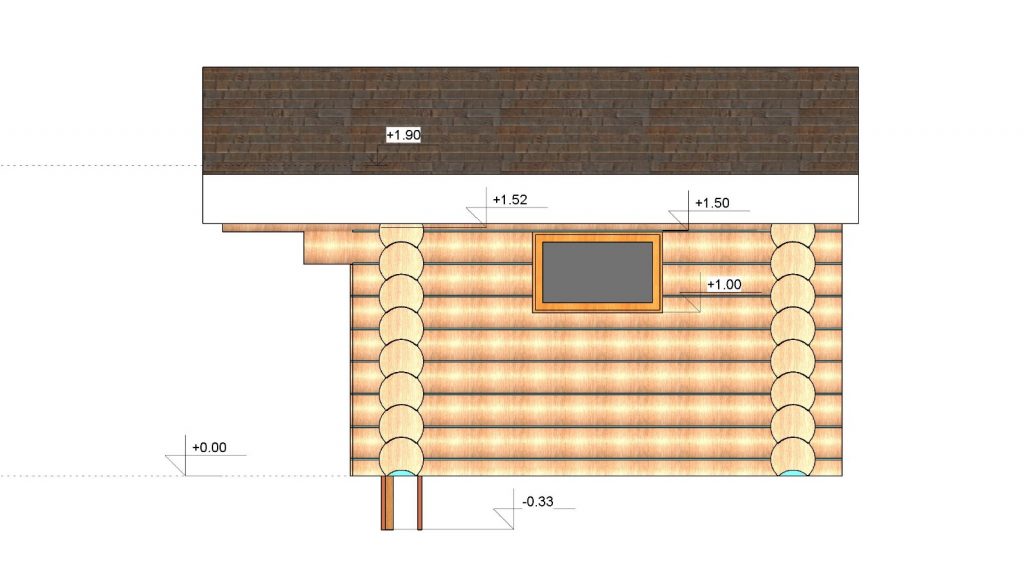 Erdsauna mit Steinsockel, Dämmung im Bausatz Skizze