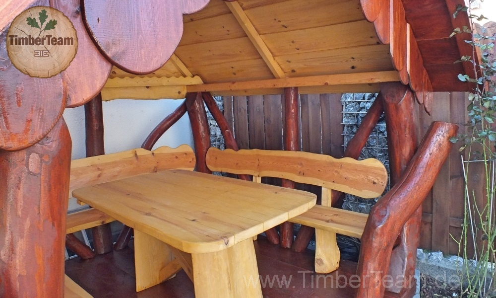 Sitzgarnitur Gartenlaube Holzpavillon RST 250x300