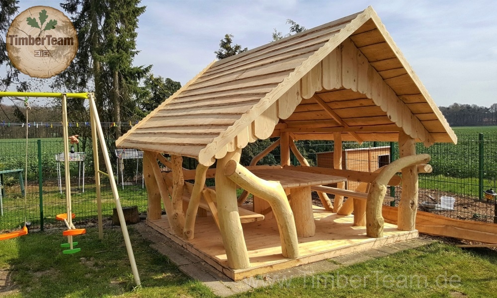 3x3 Holz Pavillon kaufen Linie Rustical 300x300  TimberTeam Holzbauten