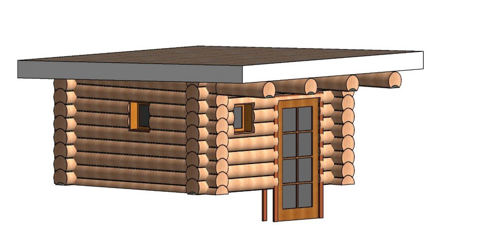 Kompakte Erdsauna mit Pultdach und Gründach