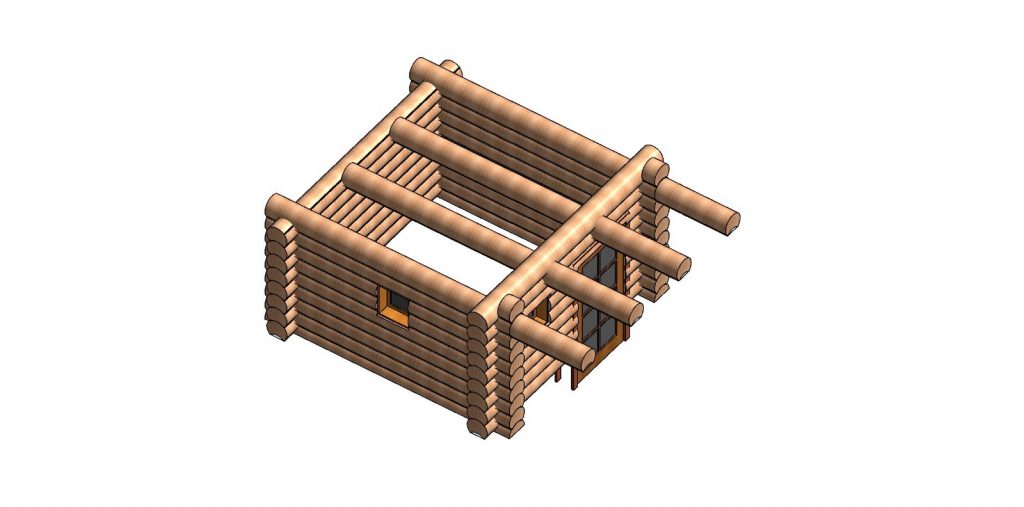 Kompakte Erdsauna mit Pultdach und Gründach