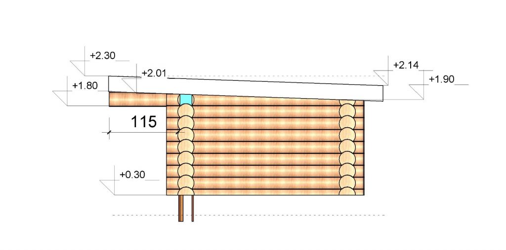 Kompakte Erdsauna mit Pultdach und Gründach