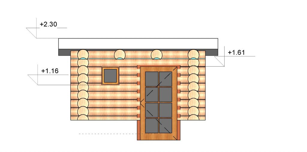 Kompakte Erdsauna mit Pultdach und Gründach