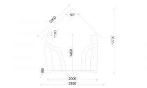 Skizze Linie Rustical Holz-Pavillon-Bausatz von TimberTeam