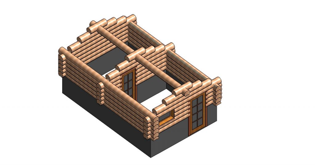 Teilversenkte Erdsauna mit Vorraum Skizze