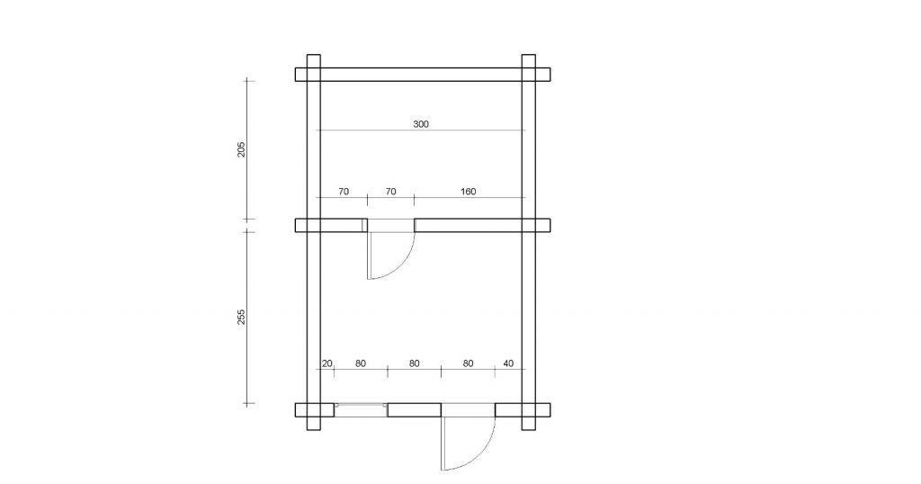 Teilversenkte Erdsauna mit Vorraum Skizze