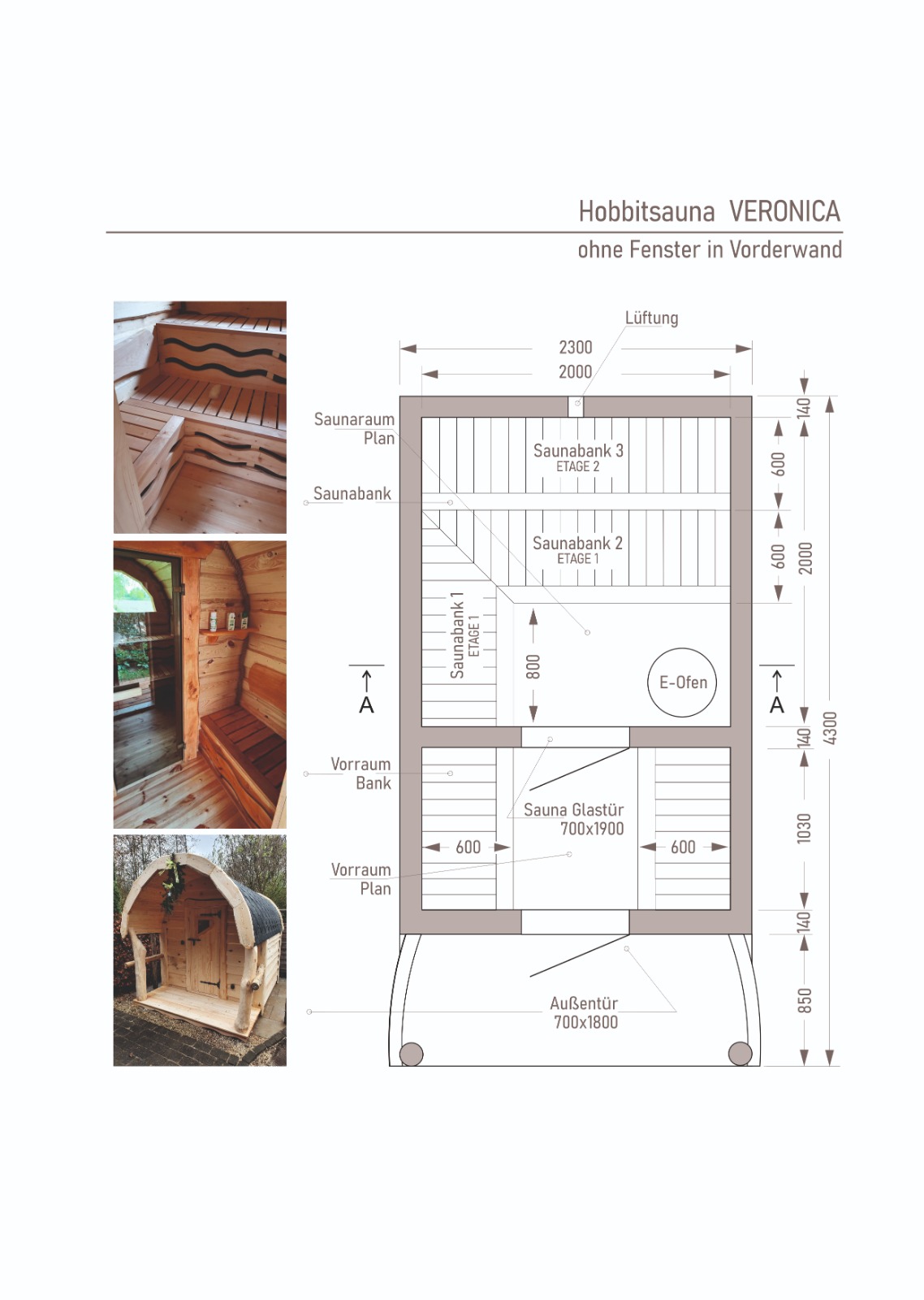 Gartensauna mit Vorraum