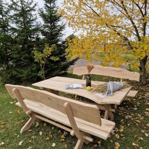 Outdoor Sitzgruppe wetterfest aus Holz für Garten und Terrasse