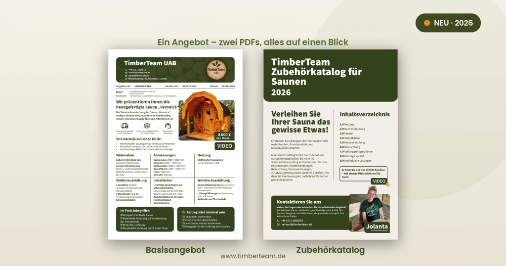 TimberTeam Sauna Angebote